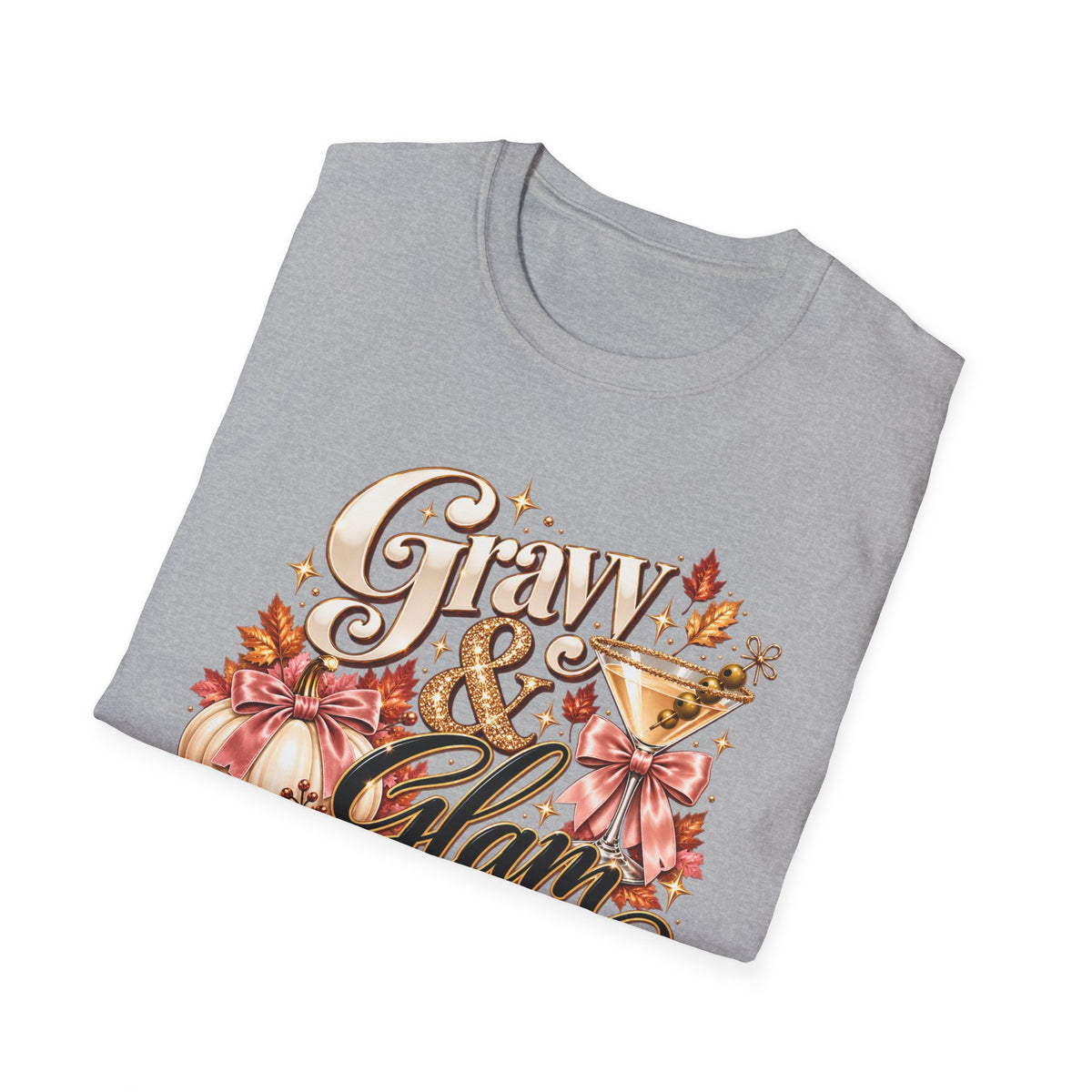 Gravy & Glam Floral Thanksgiving T-Shirt