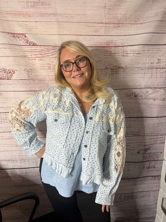 POL Floral Lace Jacket