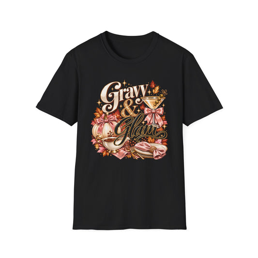 Gravy & Glam Floral Thanksgiving T-Shirt